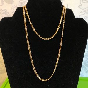 Monet Gold Tone Metal 30” Chain Necklace